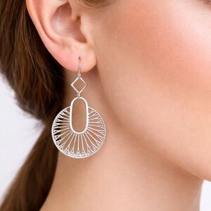 Torrid Silver Tone Sunburst Drop Earrings